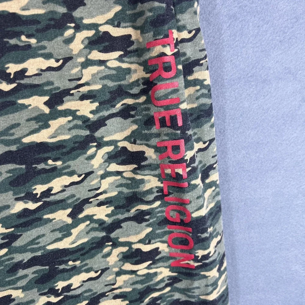 True Religion Men's‎ XL Camouflage Jogger Activewear Sweatpants Lounge Pants Red